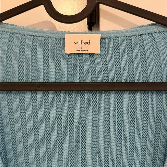 Wilfred Blue Ribbed Cardigan - Picture 2 of 3